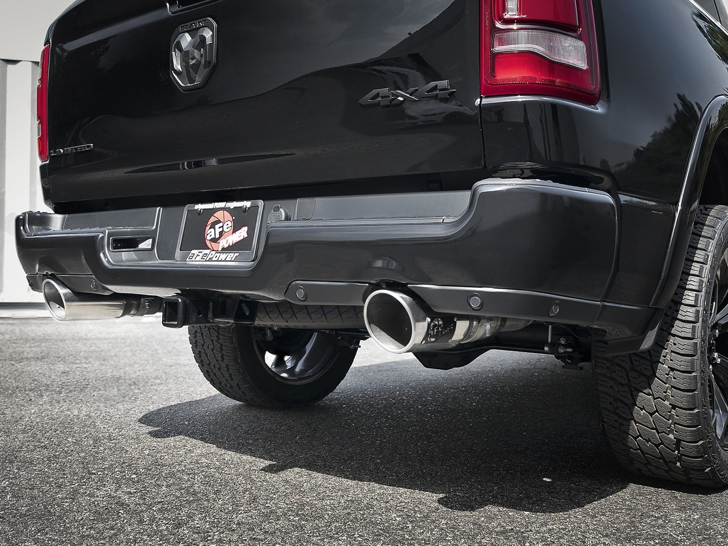 aFe Large Bore-HD 3in 409SS DPF-Back Exhaust System w/ Polished Tip RAM 1500 20-21 V6-3.0 - eliteracefab.com