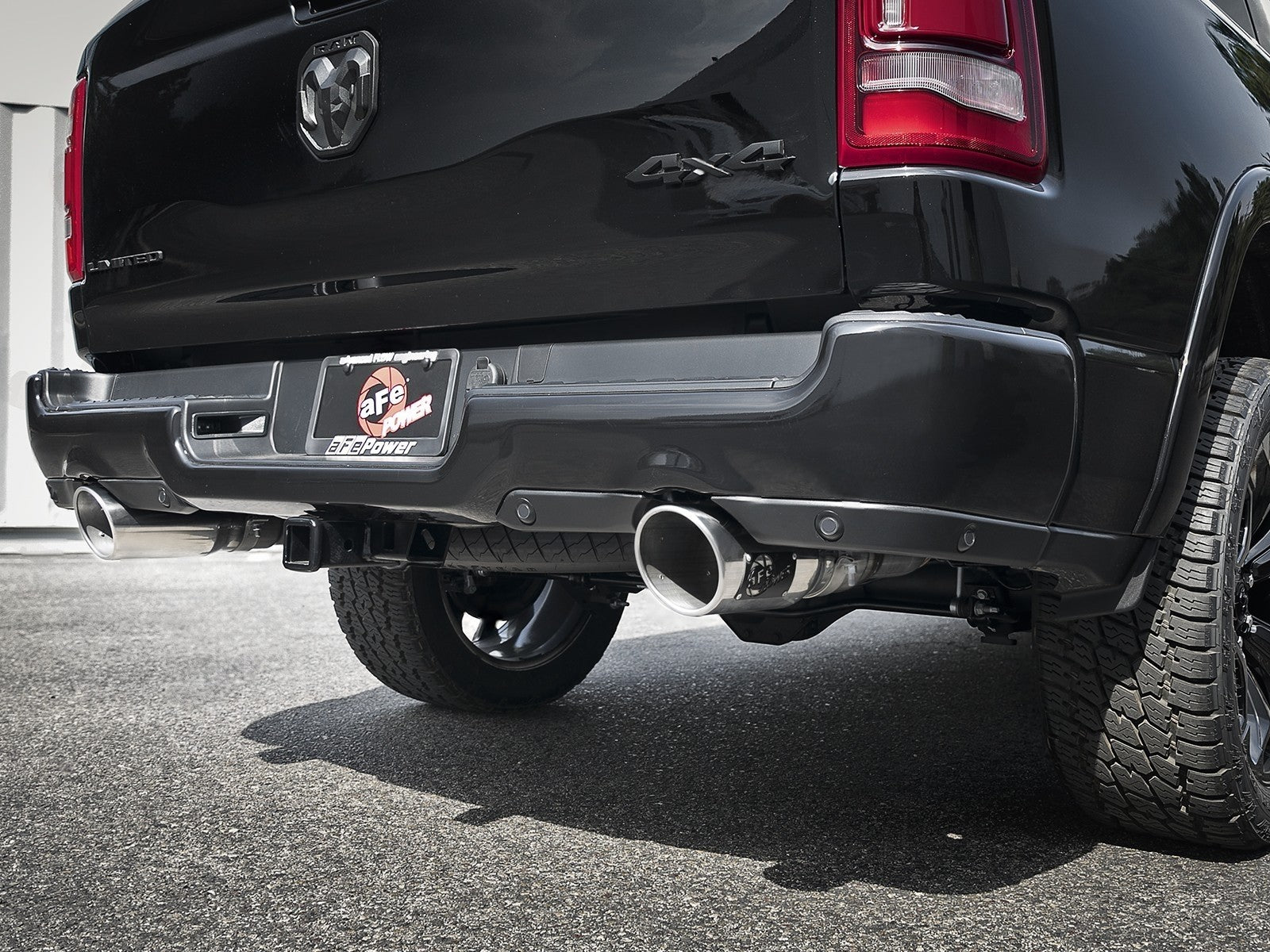 aFe Large Bore-HD 3in 409SS DPF-Back Exhaust System w/ Polished Tip RAM 1500 20-21 V6-3.0 - eliteracefab.com