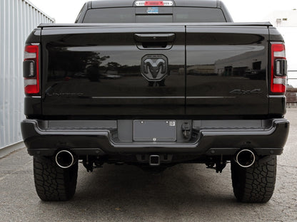 aFe Large Bore-HD 3in 409SS DPF-Back Exhaust System w/ Polished Tip RAM 1500 20-21 V6-3.0 - eliteracefab.com