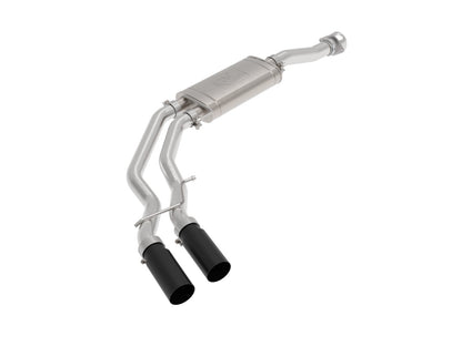 aFe Rebel 3in 409 SS Cat-Back Exhaust 2021 Ford F-150 V6 2.7L/3.5L (tt)/V8 5.0L w/ Black Tips - eliteracefab.com