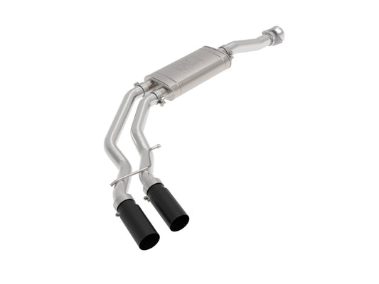 aFe Rebel 3in 409 SS Cat-Back Exhaust 2021 Ford F-150 V6 2.7L/3.5L (tt)/V8 5.0L w/ Black Tips - eliteracefab.com