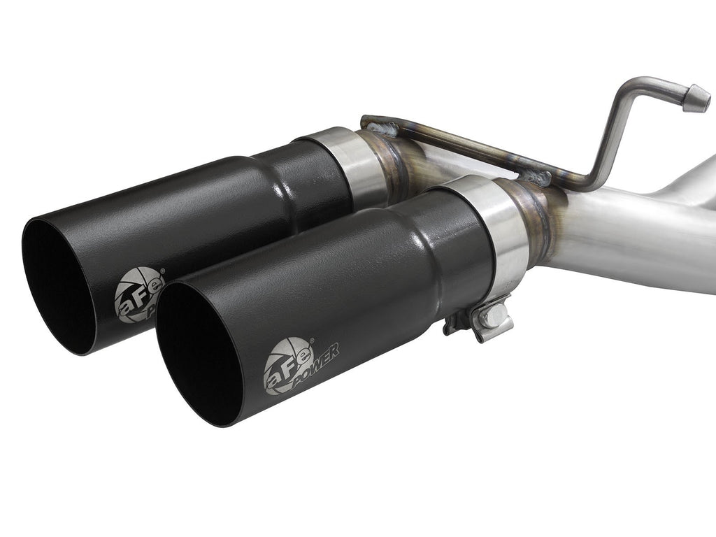 aFe Rebel 3in 409 SS Cat-Back Exhaust 2021 Ford F-150 V6 2.7L/3.5L (tt)/V8 5.0L w/ Black Tips - eliteracefab.com