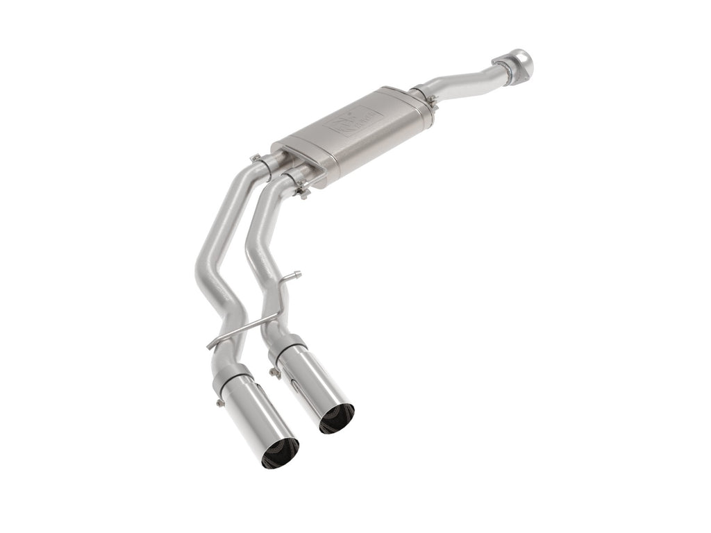 aFe Rebel 3in 409 SS Cat-Back Exhaust 2021 Ford F-150 V6 2.7L/3.5L (tt)/V8 5.0L w/ Polished Tips - eliteracefab.com