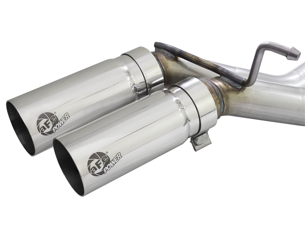 aFe Rebel 3in 409 SS Cat-Back Exhaust 2021 Ford F-150 V6 2.7L/3.5L (tt)/V8 5.0L w/ Polished Tips - eliteracefab.com