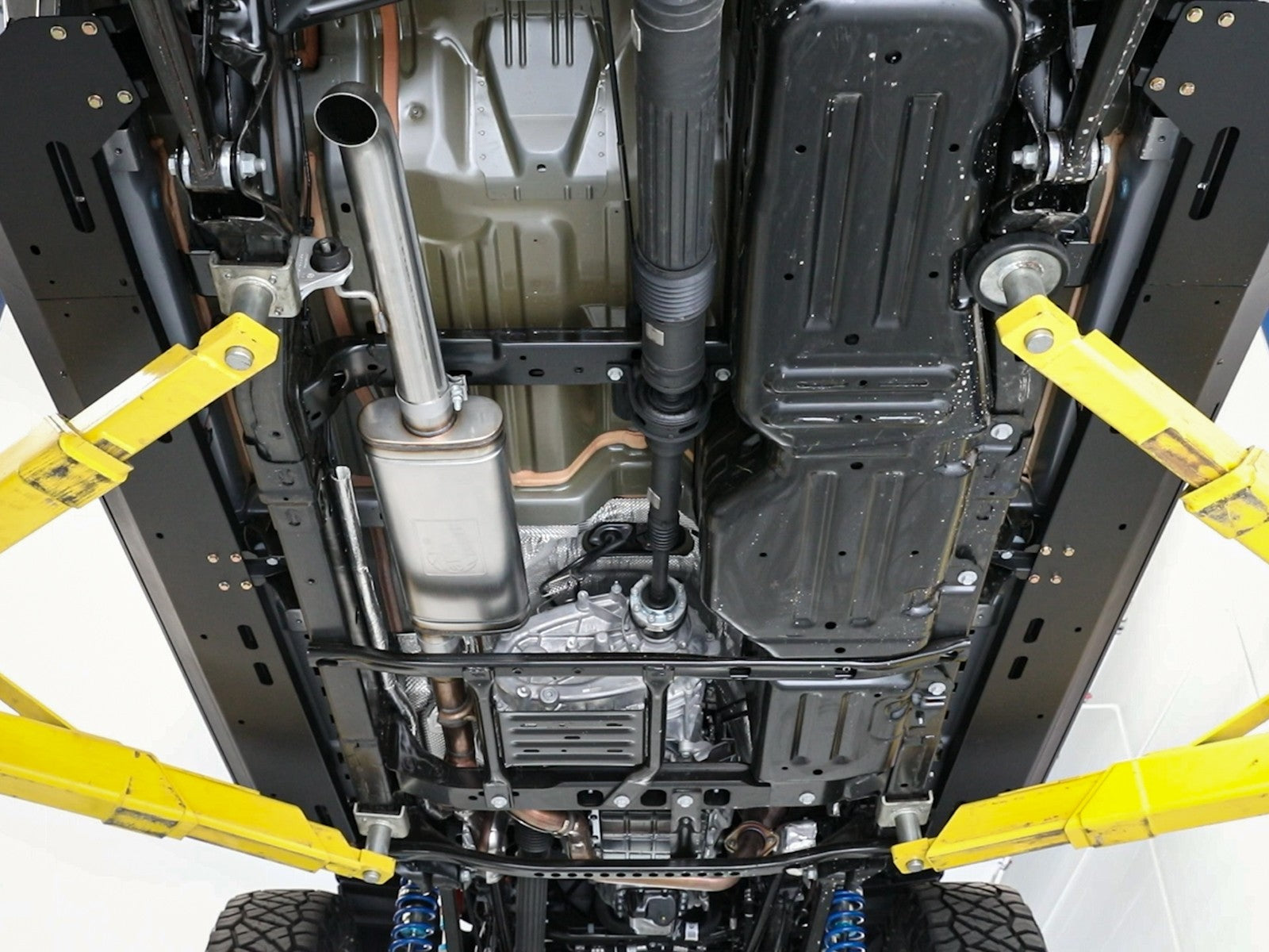 aFe ROCK Basher Exhaust Cat-Back 3in SS-409 2020 Jeep Gladiator (JT) V6-3.6L - eliteracefab.com