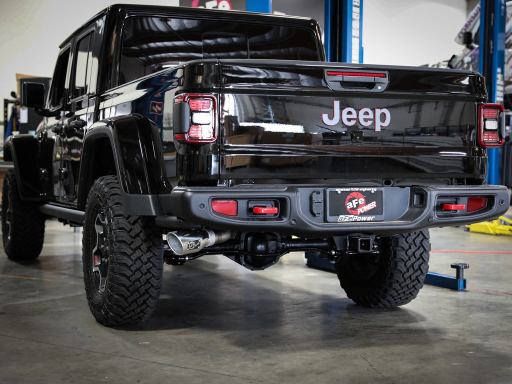 aFe Apollo GT Series 409 Stainless Steel Cat-Back Exhaust 2020 Jeep Gladiator 3.6L - Polished Tip - eliteracefab.com