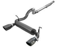 Load image into Gallery viewer, aFe Rebel Series 409 Stainless Steel Cat-Back Exhaust 18-21 Jeep Wrangler JL 2.0L (t) - Black Tip - eliteracefab.com