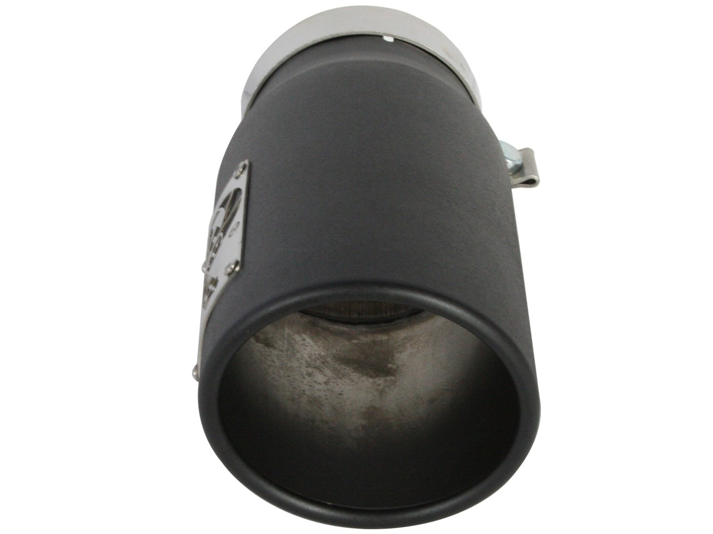 aFe Power Diesel Exhaust Tip Black- 4 in In x 5 out X 12 in Long Bolt On (Right) - eliteracefab.com