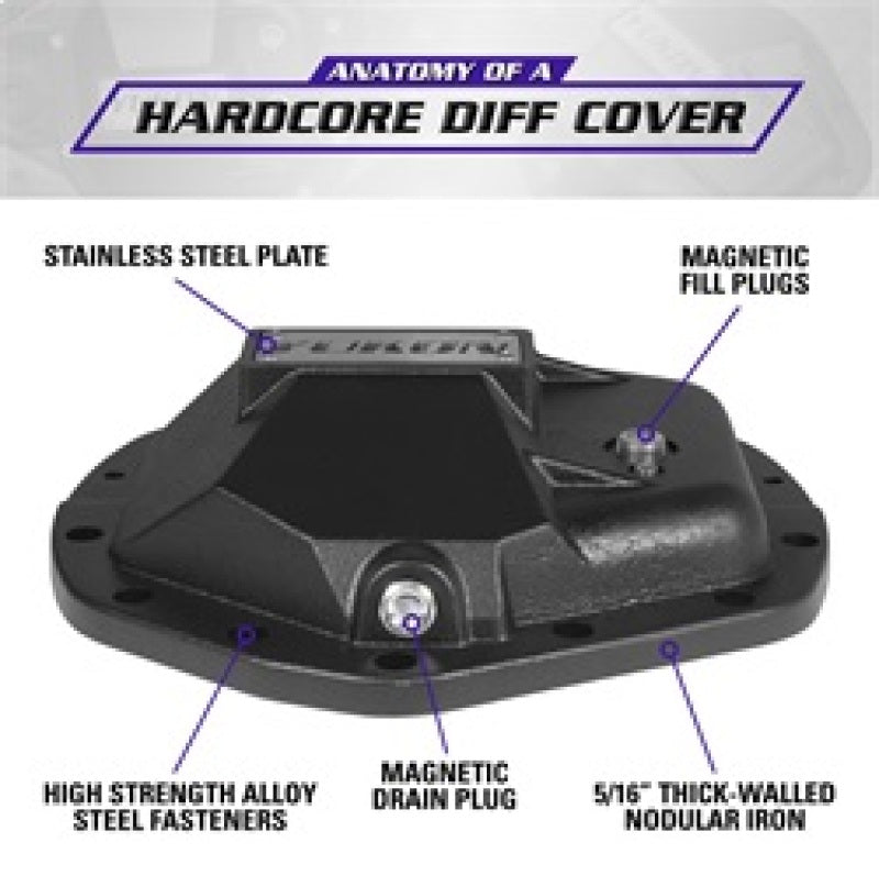 Yukon Gear Hardcore Diff Cover for 11.5in & 11.8in GM Dodge Ram Yukon Gear & Axle