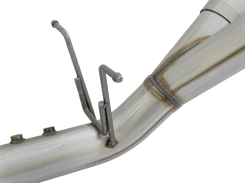 aFe ATLAS 4in DPF-Back Alum Steel Exhaust System w/Dual Exit Polished Tip 2017 GM Duramax 6.6L (td) aFe