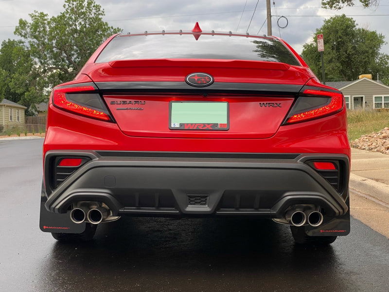 Rally Armor 2022 Subaru WRX Black UR Mud Flap w/ Red Logo - eliteracefab.com