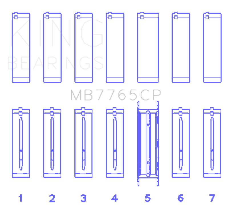 King GMC 4.2 Vortec L6 Main Bearing Set