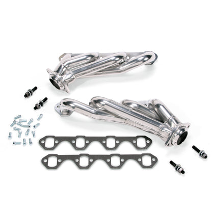 BBK 79-93 Mustang 351 Swap Shorty Unequal Length Exhaust Headers - 1-5/8 Silver Ceramic BBK