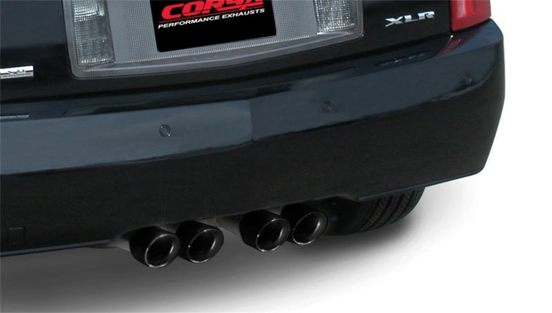 Corsa 04-08 Cadillac XLR 4.6L 25in Cat-Back Dual Rear w Twin 35in Black Pro-Series Tips CORSA Performance