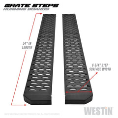 Westin Grate Steps Running Boards 54 in - Textured Black - eliteracefab.com