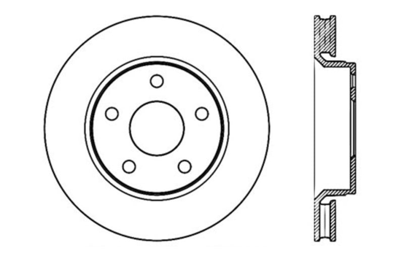 StopTech 07-13 Jeep Wrangler Slotted & Drilled Left Front Rotor Stoptech