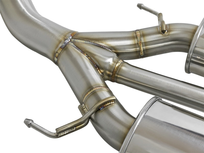 aFe POWER Takeda 2-1/2in to 2-1/4in 304SS Catback Dual-Exit Exhaust 17+ Honda Civic Type R w/CF Tips - eliteracefab.com