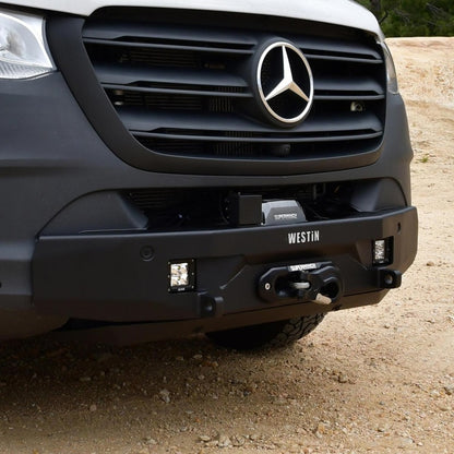 Westin 19-23 Mercedes-Benz Sprinter Pro-Series Mid Width Front Bumper - Textured Black Westin