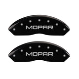 MGP Front set 2 Caliper Covers Engraved Front MOPAR Black finish silver ch