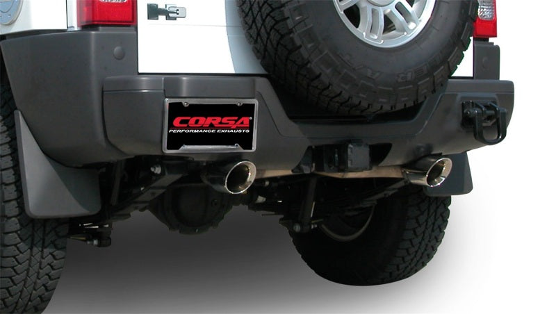 Corsa 06-08 Hummer H3 3.5L Polished Sport Cat-Back Exhaust CORSA Performance