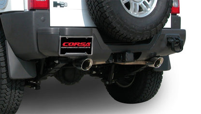 Corsa 06-08 Hummer H3 3.5L Polished Sport Cat-Back Exhaust CORSA Performance