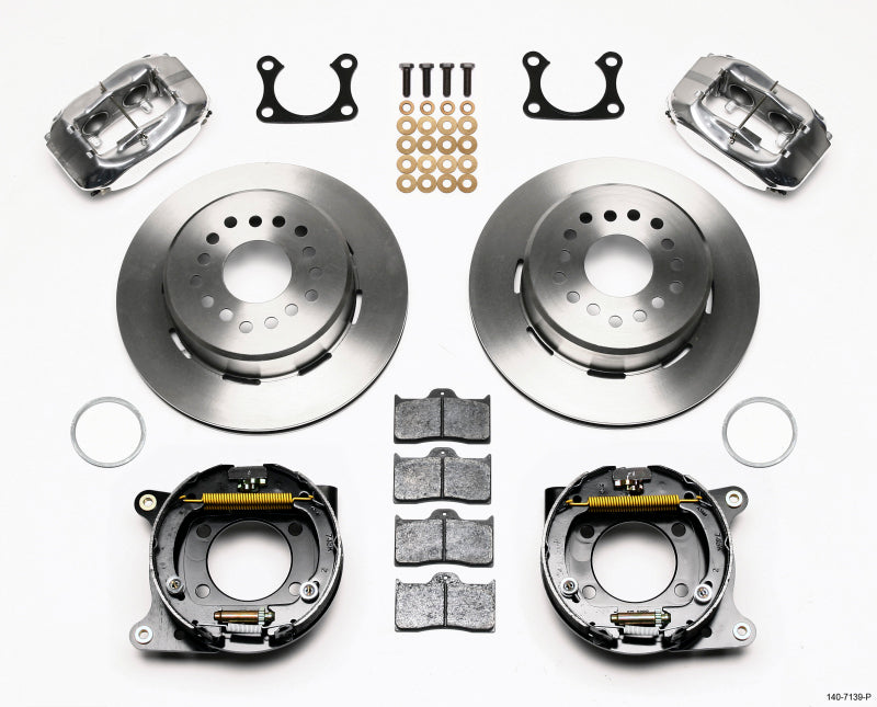 Wilwood Forged Dynalite P/S Park Brake Kit Polished Big Ford 2.36in Offset Wilwood