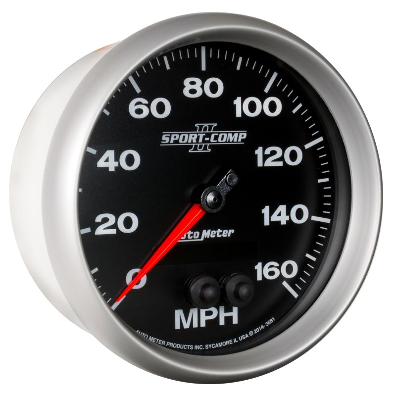 Autometer Sport-Comp II 5in 0-140MPH In-Dash Electronic GPS Programmable Speedometer 3681
