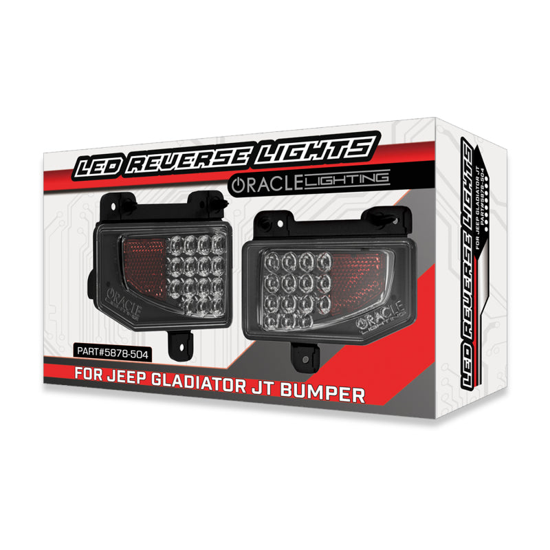 Oracle Rear Bumper LED Reverse Lights for Jeep Gladiator JT w/ Plug & Play Harness - 6000K - eliteracefab.com