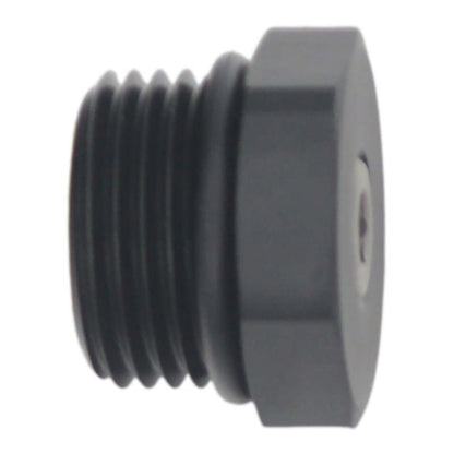 DeatschWerks 10AN ORB Male Plug Fitting with 1/8in NPT Gauge Port - Anodized Matte Black