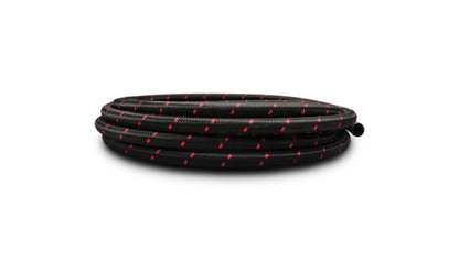 Vibrant Performance 5ft Roll of Black Red Nylon Braided Flex Hose, AN -4AN, Hose ID 0.22in, Performance Hose & Fluid/Air Plumbing - Part 11984R