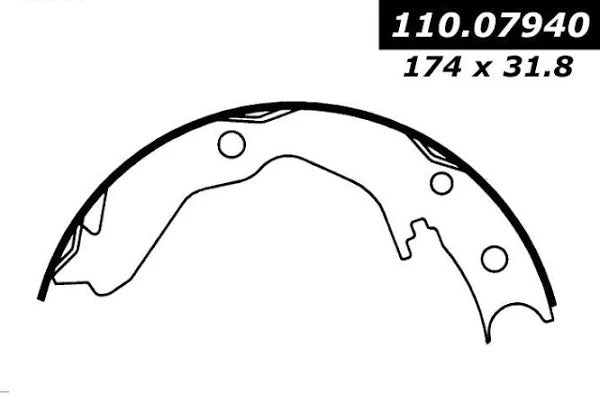 CENTRIC PARKING BRAKE SHOES (2 SHOES), 111.07940 - eliteracefab.com