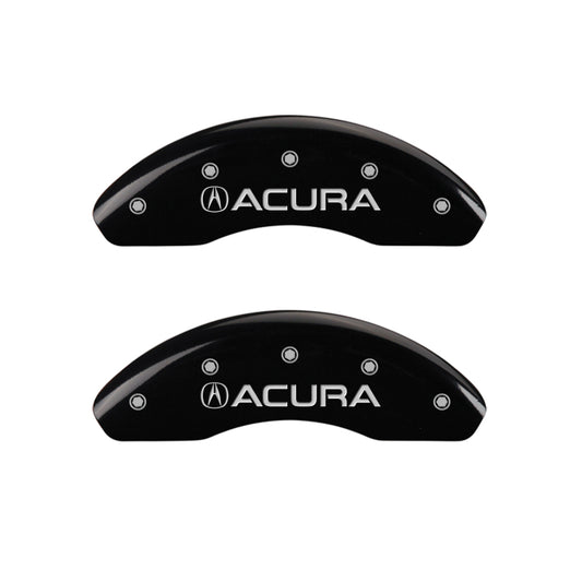 MGP 4 Caliper Covers Engraved Front Acura Rear ILX Black Finish Silver Char 2017 Acura ILX MGP