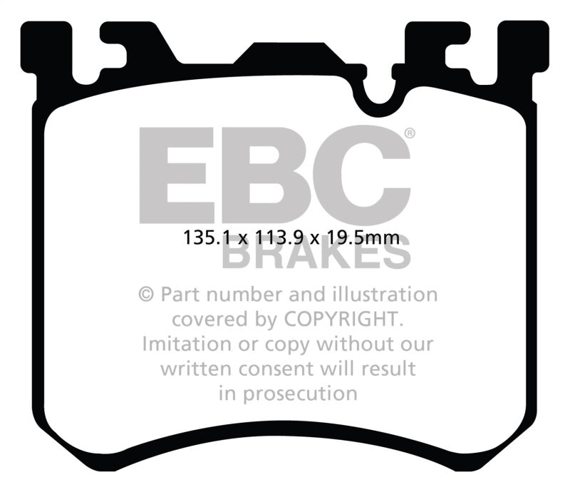 EBC 10+ BMW X5M 4.4 Twin Turbo Yellowstuff Front Brake Pads - eliteracefab.com