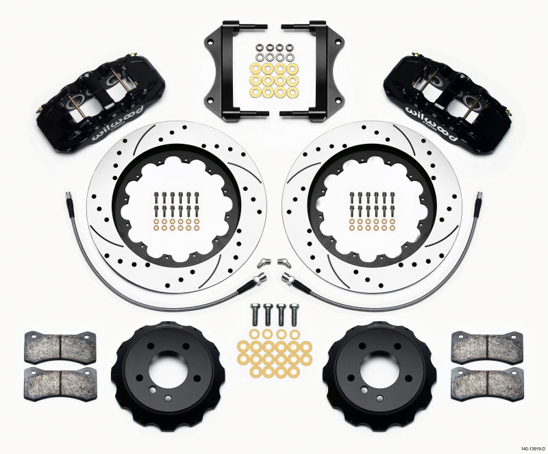 Wilwood AERO6 Front Hat Kit 15.00 Drilled 2007-2011 BMW E90 Series w/Lines Wilwood