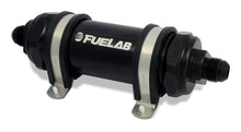 Load image into Gallery viewer, Fuelab 828 In-Line Fuel Filter Long -6AN In/Out 10 Micron Fabric - Black - eliteracefab.com