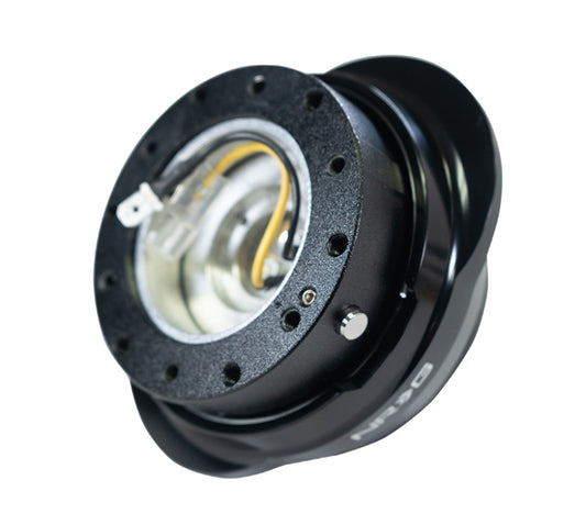 NRG Quick Release Gen 2.2 Kit Black Body Shinny Black Oval Ring - eliteracefab.com