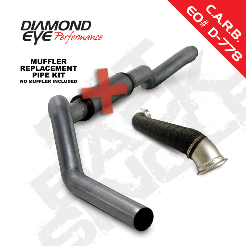 Diamond Eye KIT 5in CB MRP SGL w/ TDP SS 06-07 Chevy/GMC 6.6L Duramax 2500/3500 Diamond Eye Performance