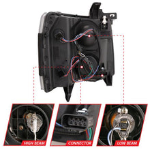 Load image into Gallery viewer, ANZO 2004-2008 Ford F-150 Projector Headlights w/ Light Bar Black Housing - eliteracefab.com