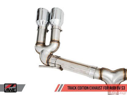 AWE Tuning Audi 8V S3 SwitchPath Exhaust w/Diamond Black Tips 102mm - eliteracefab.com