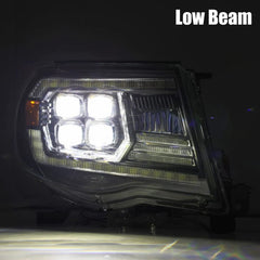 AlphaRex 05-11 Toyota Tacoma NOVA LED Projector Headlights Plank Style Black w/Activation Light/DRL - eliteracefab.com