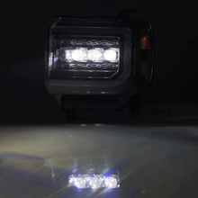 Load image into Gallery viewer, AlphaRex 14-18 GMC Sierra NOVA LED Proj Headlights Plank Style Black w/Activ Light/Seq Signal/DRL - eliteracefab.com