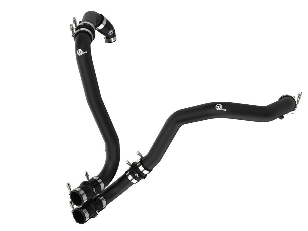 aFe BladeRunner 21-22 Ford F-150 Ecoboost V6-3.5L(tt) Aluminum Hot and Cold Charge Pipe Kit Black - eliteracefab.com