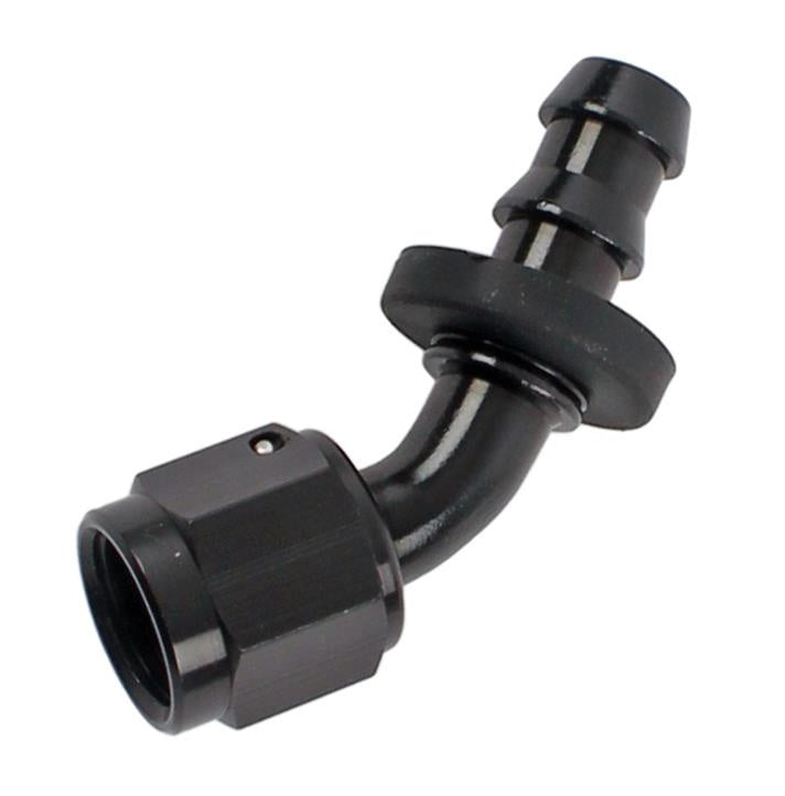 Fragola Performance Systems 204506-BL 8000 Series Push-Lite Race Hose End - 45 Degree - eliteracefab.com