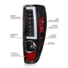 Load image into Gallery viewer, ANZO 2007-2013 GMC Sierra LED Tail Lights w/ Light Bar Black Housing Smoke Lens - eliteracefab.com