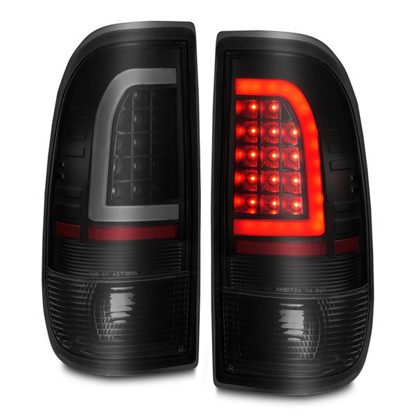 ANZO 2014-2018 GMC Sierra LED Tail Lights Black Housing Clear Lens - eliteracefab.com