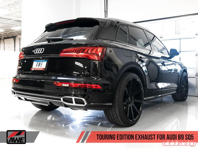 AWE Tuning Audi B9 SQ5 Non-Resonated Touring Edition Cat-Back Exhaust - No Tips (Turn Downs) - eliteracefab.com