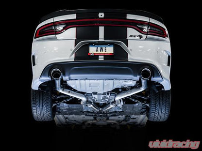 AWE Tuning 2015+ Dodge Charger 6.4L/6.2L Supercharged Track Edition Exhaust - Diamond Black Tips - eliteracefab.com