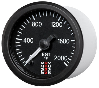 Autometer Stack 52mm 0-2000 Deg F Pro Stepper Motor Exhaust Gas Temp Gauge - Black ST3314
