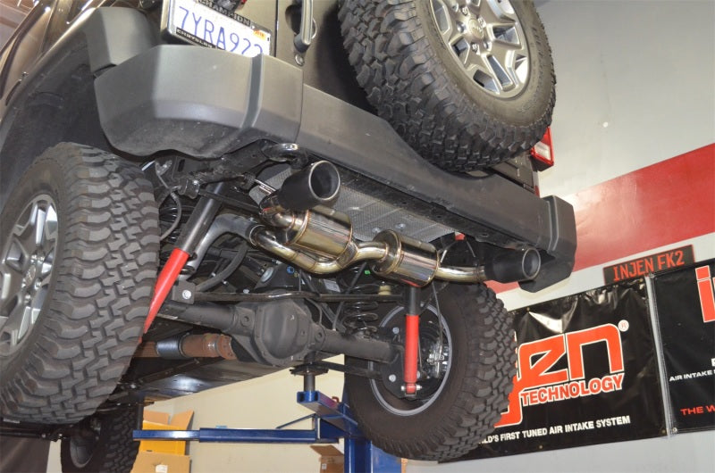 Injen 07-17 Jeep Wrangler JK 3.6L/3.8L 63mm Polished Axle-back Exhaust w/ 4in Black Tips - eliteracefab.com