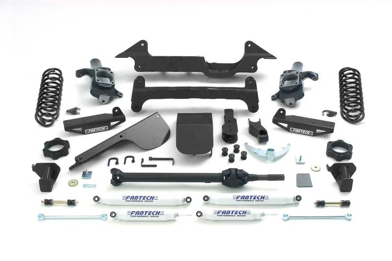 Fabtech 03-08 Hummer H2 4WD w/Rear Coil Springs 6in Perf. System w/Perf. Shocks - eliteracefab.com